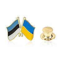 Значок BROCHE Флаг Эстония-Украина разноцветный BRGV112807 PP, код: 7622213