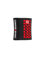 Спортивний напульсник на руку Compressport Sweatbands 3D.Dots, Black/Red