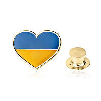 Значок BROCHE Сердце Украина разноцветный BRGV113042 US, код: 7734860