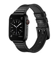 Ремешок BeWatch для Apple Watch series 3 | 4 | 5 | 6 с шириной корпуса 38|40mm Силикон + Кожа PZ, код: 2605449