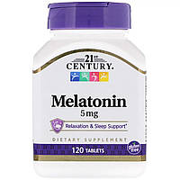 Мелатонин 5 мг 21st Century 120 таблеток (CEN27087) PZ, код: 1772675