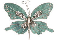 Оксамитовий метелик 23*24см, колір - зелений RM5-099 ОСТАТОК
