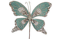 Оксамитовий метелик 25*25см, колір - зелений RM5-098 ОСТАТОК