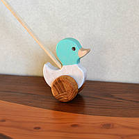 Деревянная игрушка SUNROZ для детей уточка-попыхайчик Бело-голубой (7144) PZ, код: 1861774