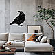 Сучасна картина на стіну, дерев'яний декор для дому "Пташка перепілка", оригінальний подарунок 20x20 см, фото 5