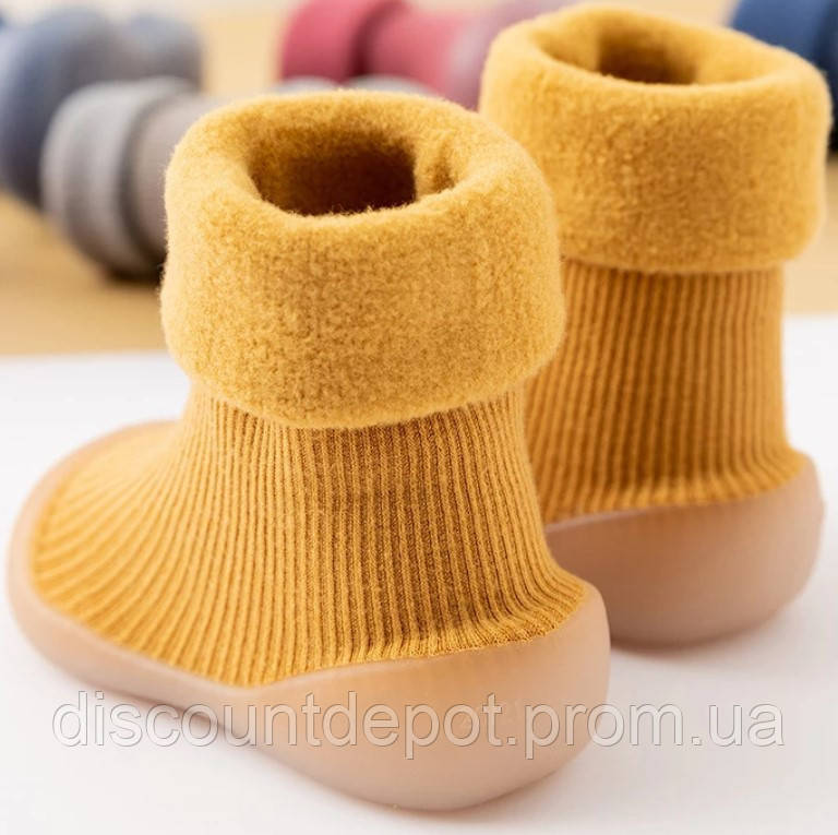 Носочки-ботиночки для малышей с не скользящей подошвой 2Life 22 23 13,5 см Оранжевый (v-11112 DD, код: 8390309 - фото 9 - id-p2167966105