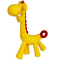 Силиконовый прорезыватель-игрушка для зубов ребенка 2Life Жирафик 3D Y28 125х63 мм Желтый (v- PZ, код: 8404616