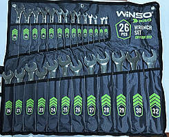 Набір комбінованих рожково-накидних ключів WINSO PRO CR-V 26 шт 6–32 мм у чохлі