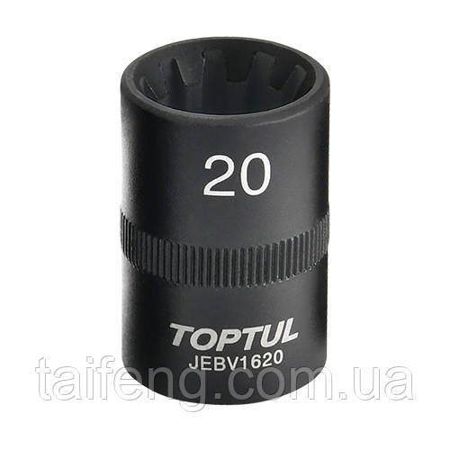 Головка для гальмівних супортів 10 граней (Audi A8, S6, Porsche Cayenne та ін.) TOPTUL JEBV1620