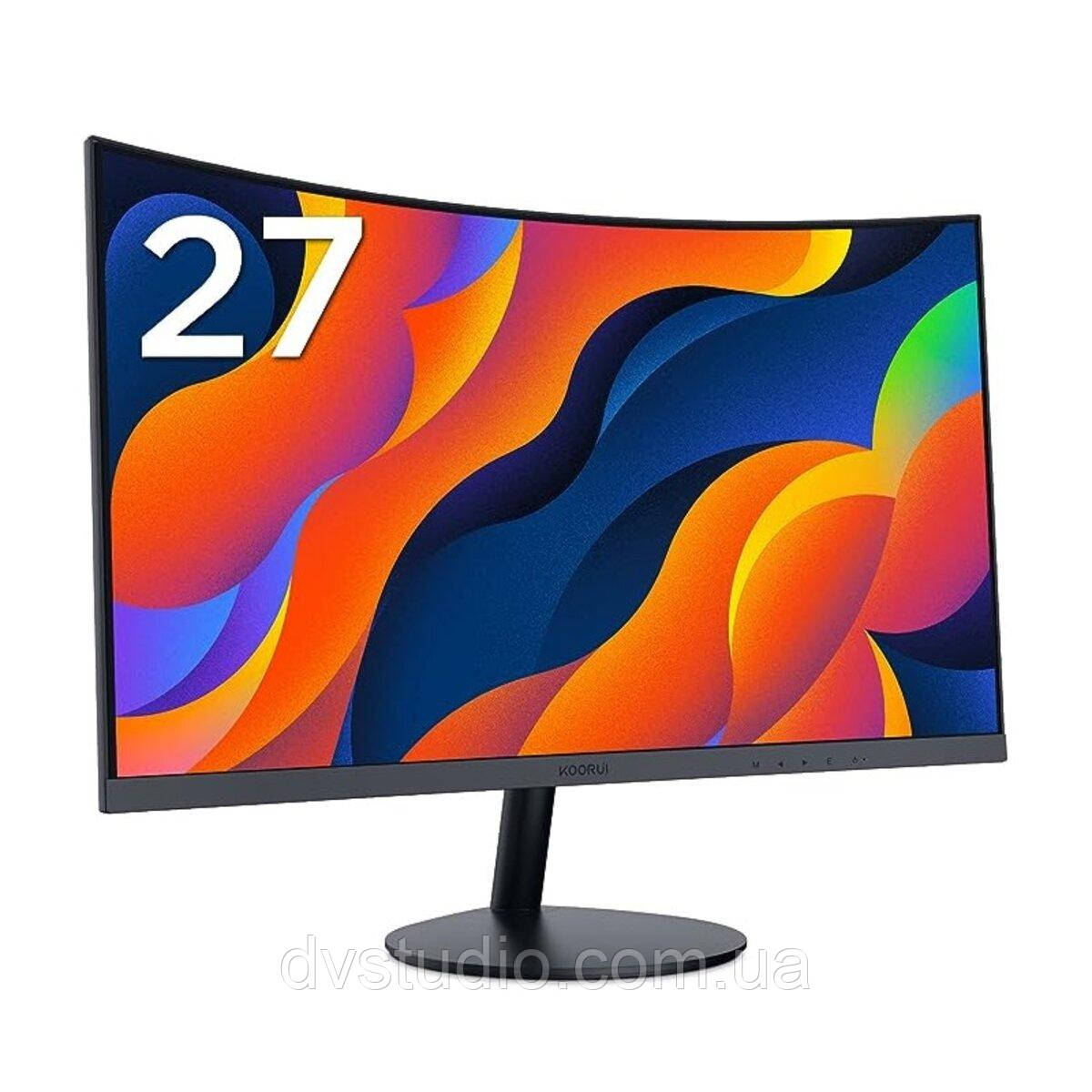 Монітор KOORUI 27 Curved VA/1800R Black FHD 75HZ (27N5C)