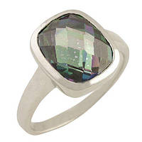 Серебряное кольцо SilverBreeze с натуральным мистик топазом 1456477 17.5 размер TP, код: 1666657