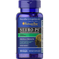 Лецитин Puritan's Pride Neuro-Ps (Phosphatidylserine) 100 mg 30 Softgels PP, код: 7693375