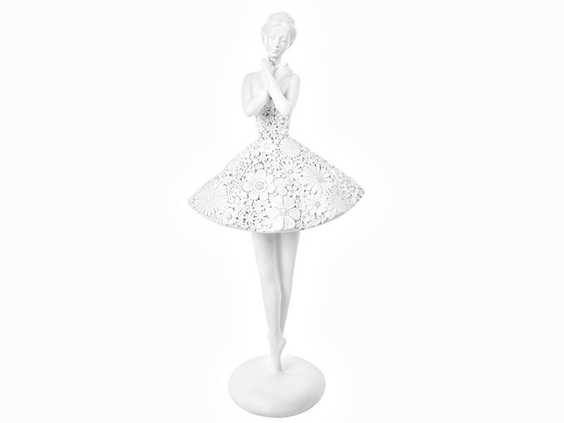 Інтер'єрна статуетка Lefard Ballerina 33.5 см White AL120201 CS, код: 7597329