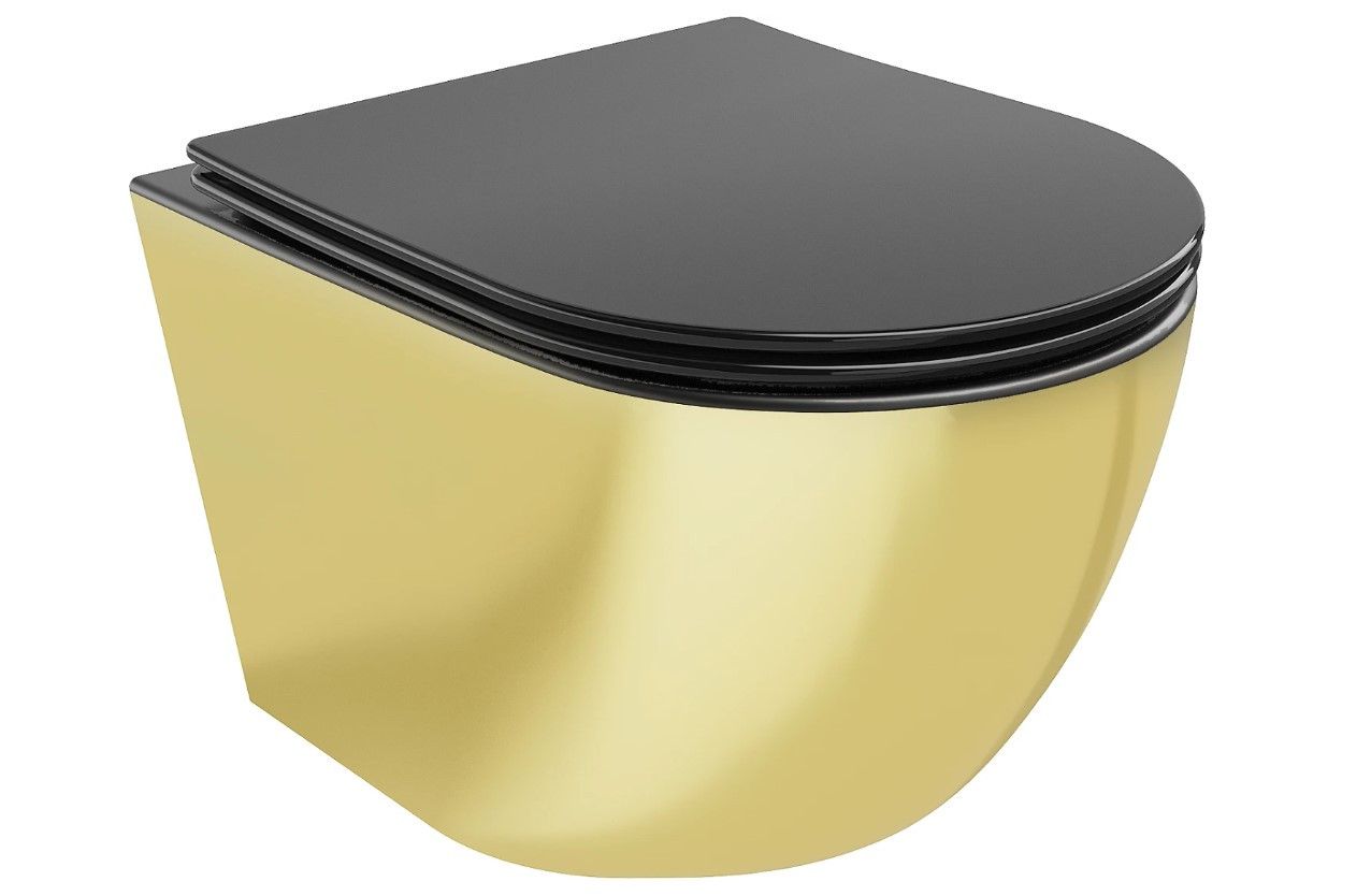 Підвісний унітаз MEXEN LENA GOLD BLACK MATT *