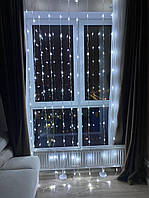 Светодиодная гирлянда штора Xmas 3903 480-W 3х3 м 480 ламп Белый свет KC, код: 6813396