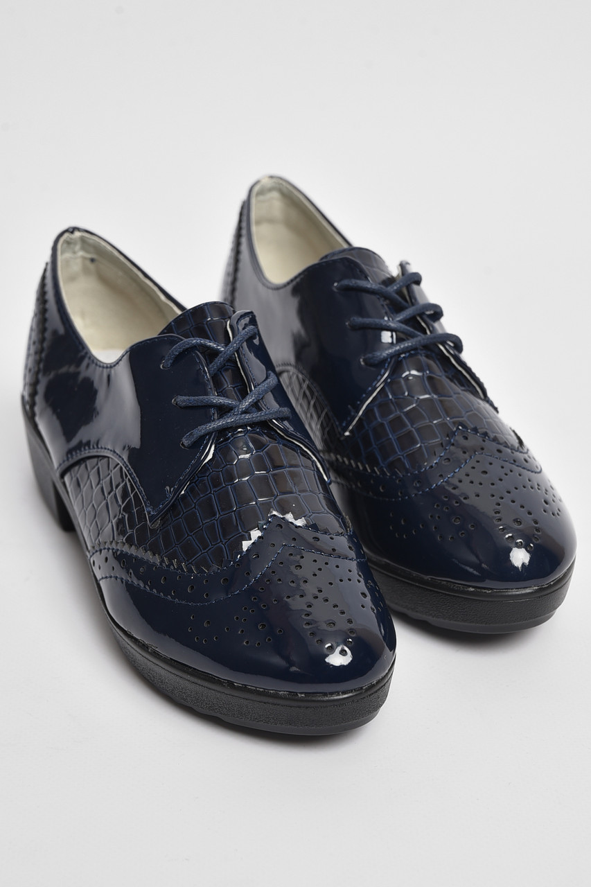 Туфлі для дівчинки темно-синього кольору 176086T Безкоштовна доставка, фото 1