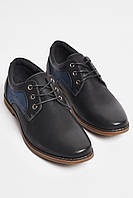 Туфли подростковые для мальчика черного цвета 176111T Бесплатная доставка
