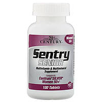 Мультивитамины и мультиминералы для женщин 50+ 21st Century Sentry Senior 100 таблеток (CEN27 PZ, код: 1724836