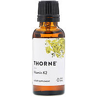 Вітамін К2, Thorne Research, 1 Рідка Унція (30 мл) PZ, код: 2337395