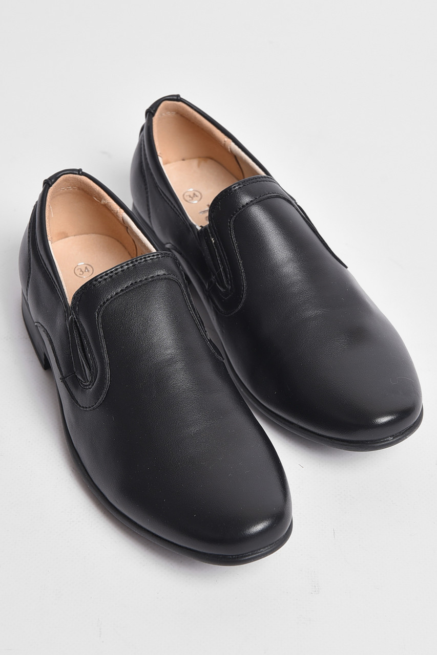 Туфлі підліткові для хлопчика чорного кольору 176155T Безкоштовна доставка, фото 1