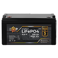 Аккумулятор LP LiFePO4 12,8V - 200 Ah (2560Wh) (BMS 100A/50А) пластик для ИБП Кешбек до 5%