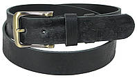 Ремень мужской кожаный с эффектом потертости Skipper 1504-38 3,8 см Черный PZ, код: 8403929