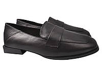 Туфлі жіночі з натуральної шкіри на низькому ходу Чорні Berkonty 324-21DTC 40 PZ, код: 7364390