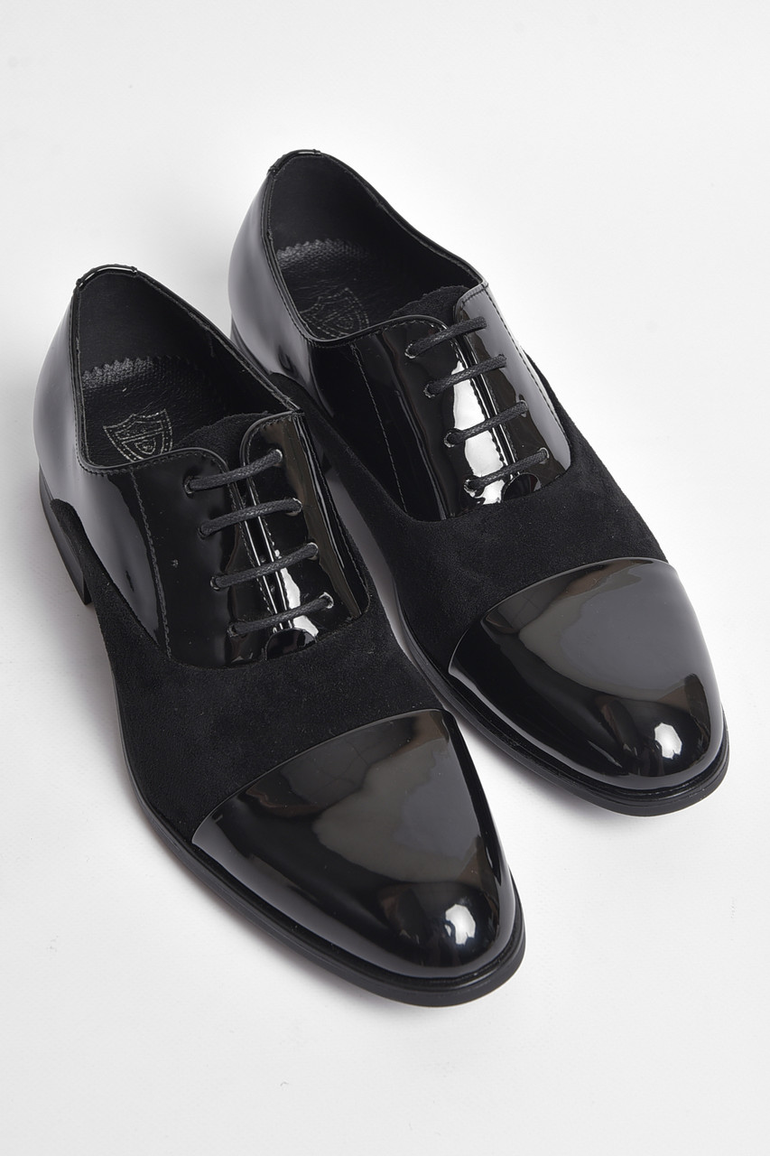 Туфлі підліткові для хлопчика чорного кольору 176232T Безкоштовна доставка