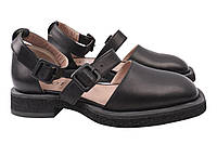 Туфлі жіночі з натуральної шкіри на низькому ходу Чорні Lottini 180-21LTC 40 PZ, код: 7365657
