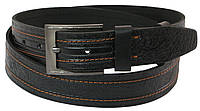 Кожаный ремень Skipper 110-130 x 3.8 см Черный (1014-38) PZ, код: 390087