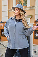 Женская пиджак-рубашка Sofia SF-257 Серый 62-64 PP, код: 8347893