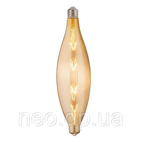 Лампа вінтажна світлодіодна Filament led ELLIPTIC 8W E27 2200К Янтар