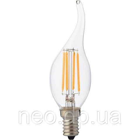 Лампа світлодіодна  "Filament flame - 4" 4W свічка на вітрі Е14  2700К