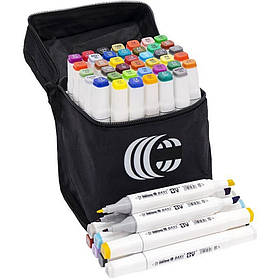 Набір скетч-маркерів, 40 кольорів у сумці 12х21х10 см Bambi Різнобарвний (2000002676867)