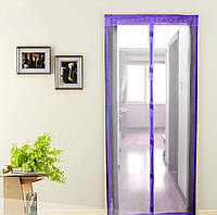Антимоскітна сітка штора на двері на магнітах Magic mesh 210х90 см Фіолетова (hub_g681kj) DS, код: 1822684
