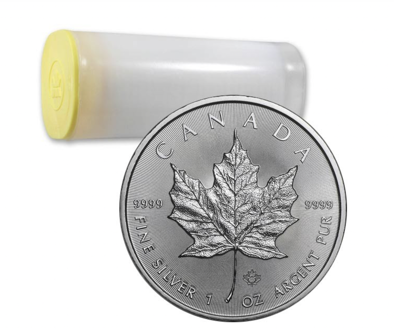 25 срібних  монет 1 унція срібла 999 Канадский Кленовий лист