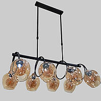 Люстра планка на 8 ламп Lightled Molecule 52-L7915-8 BK+BR GG, код: 8123572