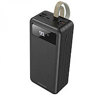 Универсальная мобильная батарея с фонорем Borofone DBT09 60000 mAh 4 USB Type-C Micro-USB PM, код: 8152239