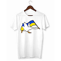 Футболка с принтом Арбуз Гусь с флагом Украины L GG, код: 8240379