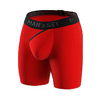 Мужские анатомические боксеры из хлопка Anatomic Long 2.0 Black Series красный MAN's SET L IN, код: 7796828
