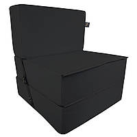 Бескаркасное кресло раскладушка Tia-Sport Поролон 210х80 см (sm-0920-32) черный GB, код: 6537714