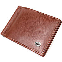 Зажим для денег из натуральной гладкой кожи ST Leather 19427 Коричневый PK, код: 8323826