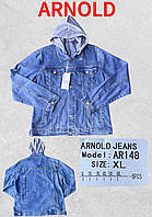 Куртка чоловіча джинсова з капюшоном розміри L-5XL "AMINGUSS" недорого від прямого постачальника
