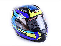 Шлем мотоциклетный интеграл VIRTUE MD-FP02 size L желто-голубой