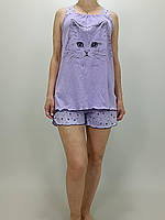 Пижама легкая Котик 44 Сиреневая Triko (68032943-3) UM, код: 8450582