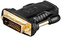 Перехідник моніторний Goobay HDMI-DVI F M 24+1 Gold Moulded чорний (75.06.8931) BF, код: 7454676