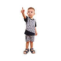 Летний костюм для мальчика Dexters звезда 86 см серый UN, код: 8418110