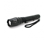 Ліхтар ручний Watton WT-241, 1LED Cree Q5, 3W, 5 режимів, ZOOM, 2х18650 - 2800mah, Black, IP44, СЗУ+АЗУ,