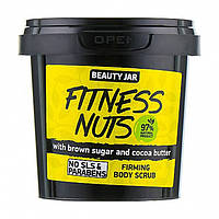 Скраб для тела укрепляющий с сахаром Fitness Nuts Beauty Jar 200 г KC, код: 8163387