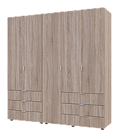 Распашной шкаф для одежды Doros Гелар комплект Сонома 2+3 ДСП 193,7х49,5х203,4 (42002122) TH, код: 8037459